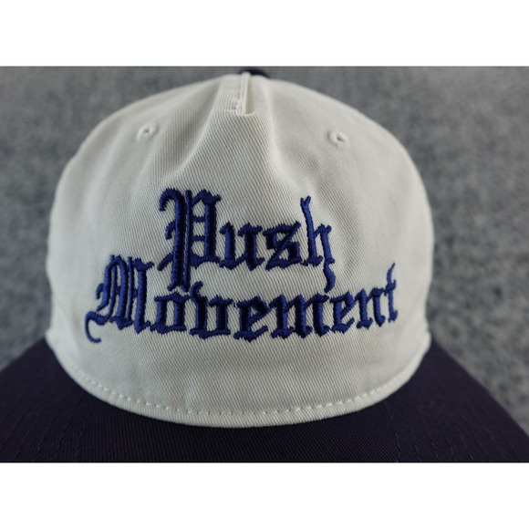 AS Colour Push Movement Snapback Hat Cap Class Two Tone Beige & Black NEW - Picture 2 of 7